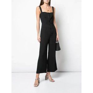 Reformation Black Della Crepe Jumpsuit Size 2